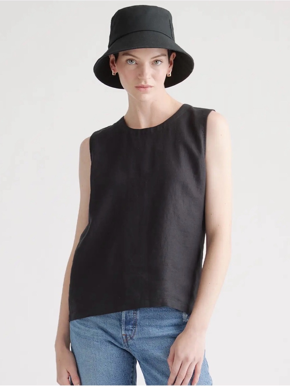 Quince 100% European Linen Sleeveless Tank